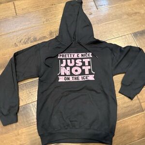 Gildan Black Hoodie with Pink Design